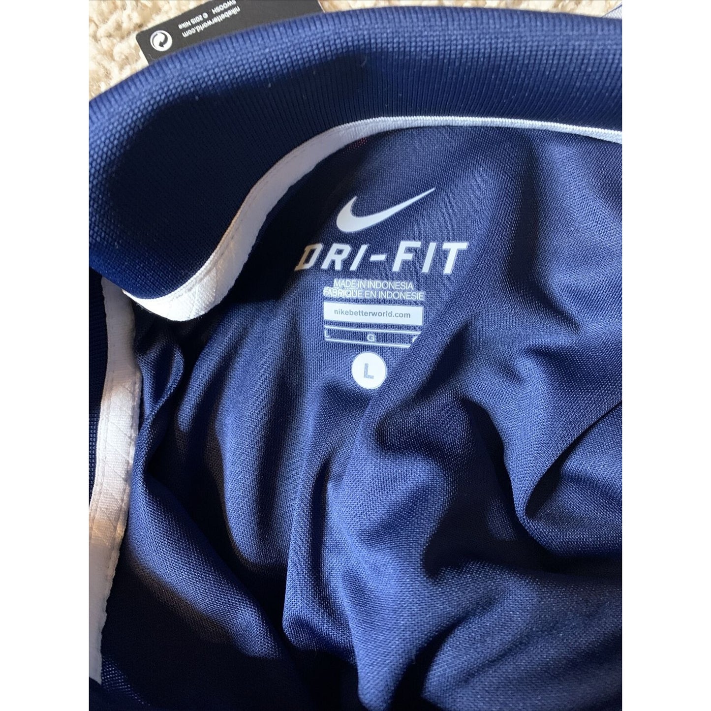 Nike Polo Shirt Men’s Navy Dri Fit Large