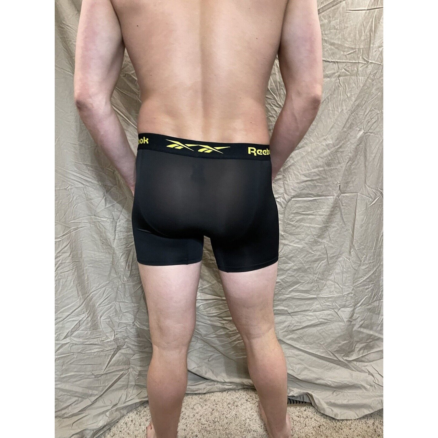 men's reebok black compression shorts medlum