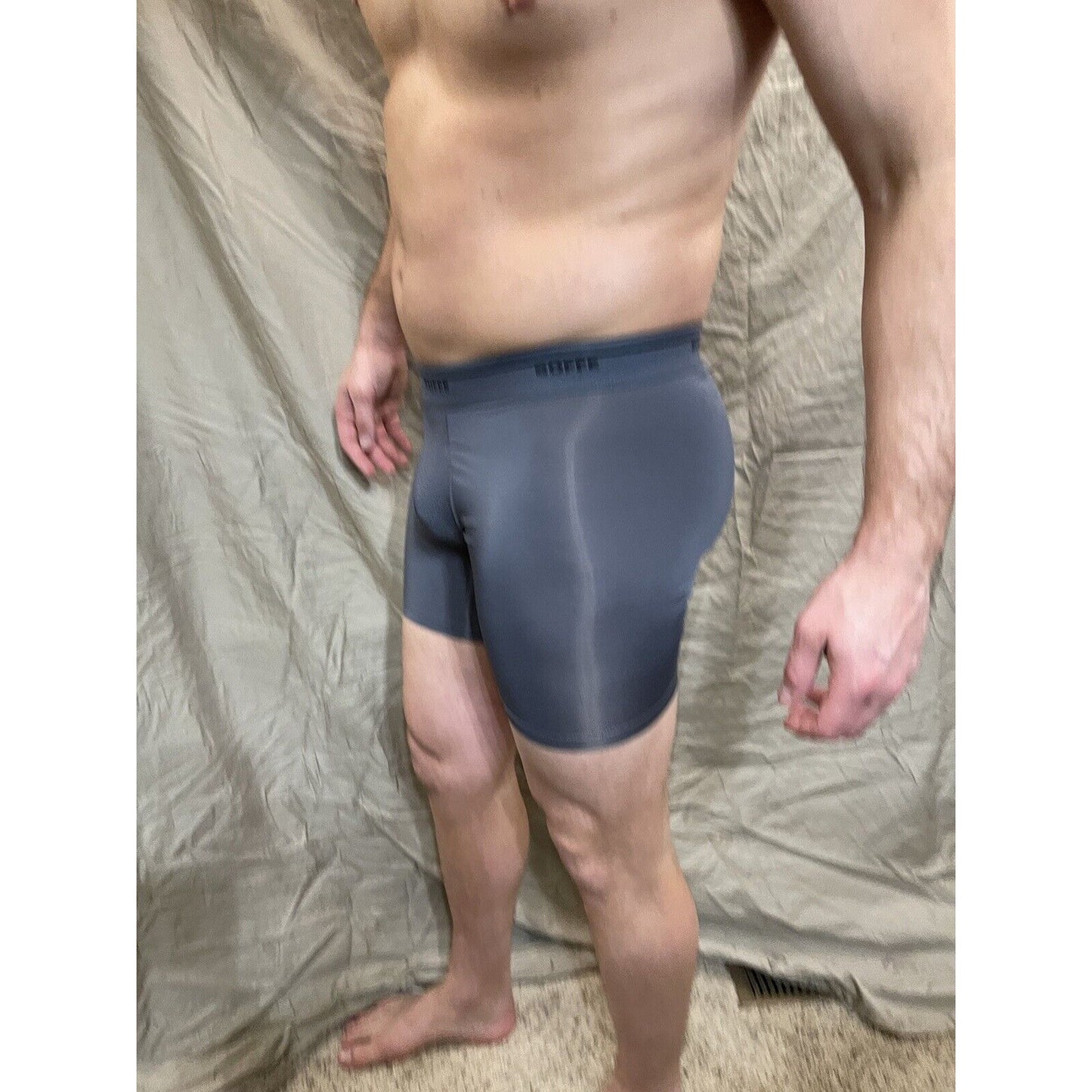 Men's Soffe base layer gunmetal compression shorts XL New And Never Worn
