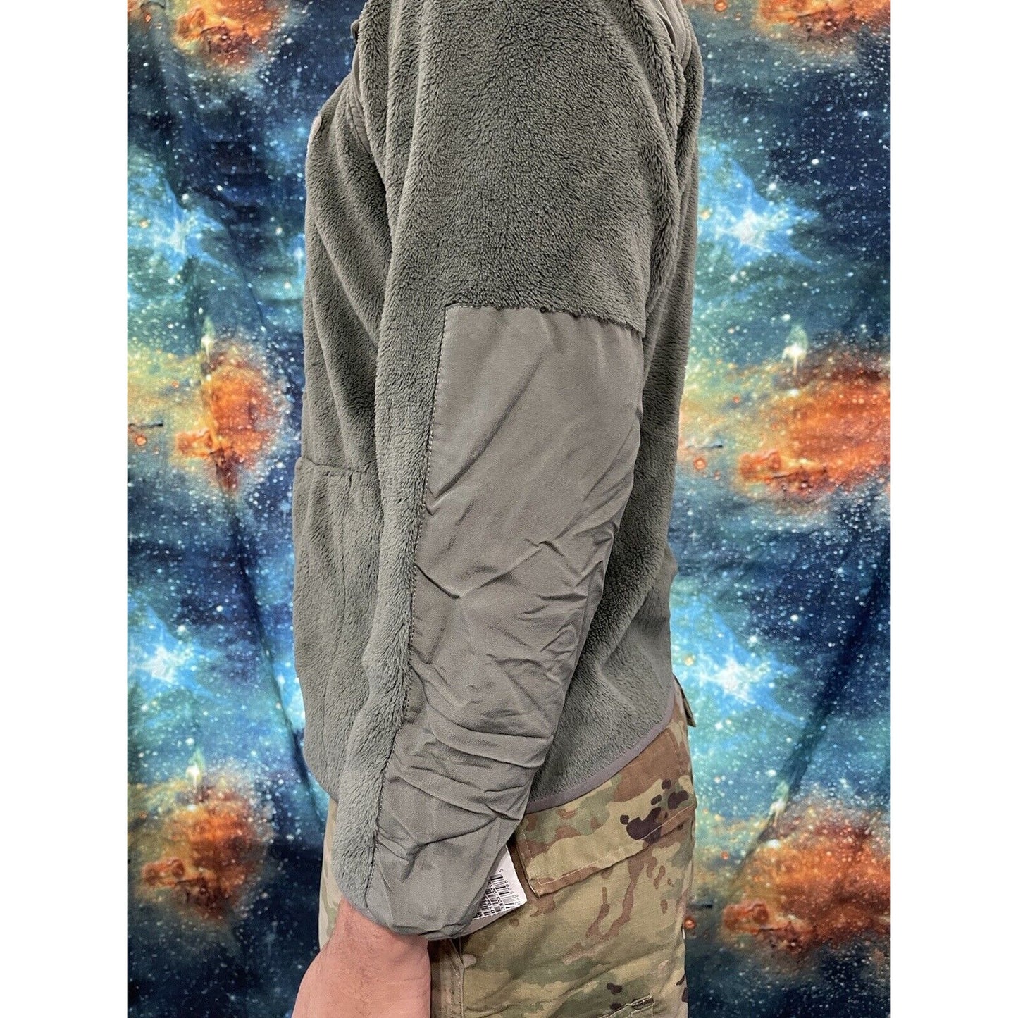 Men’s Small Short Sage Green Fleece Zip Jacket Cold Weather Gen III