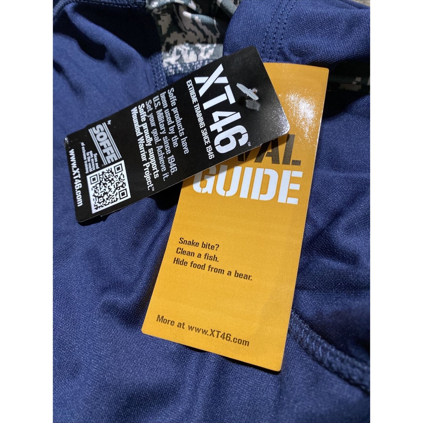 Soffe Extreme Training XT46 Mens Large Navy Blue Camo Polyester Long Sleeves NWT