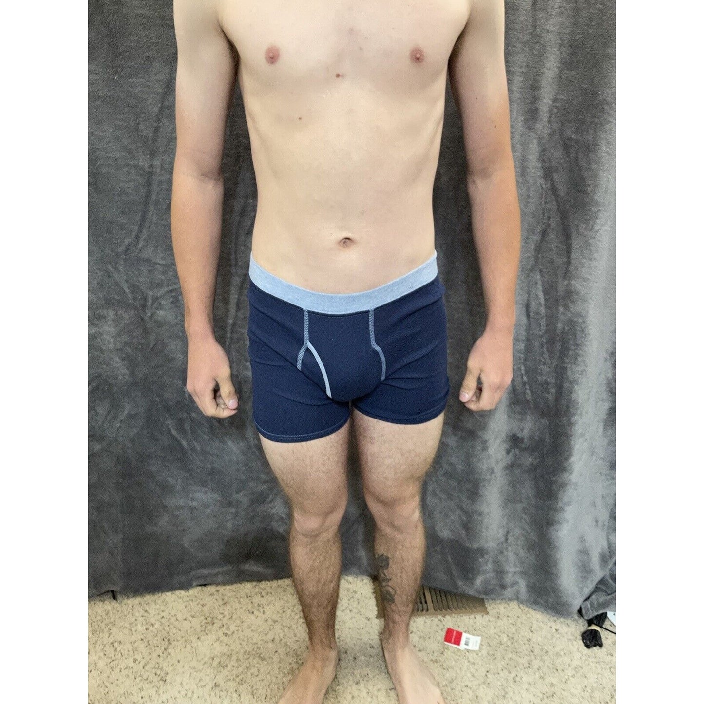 boy's Hanes youth XL Dark Blue With Light Blue boxer brief