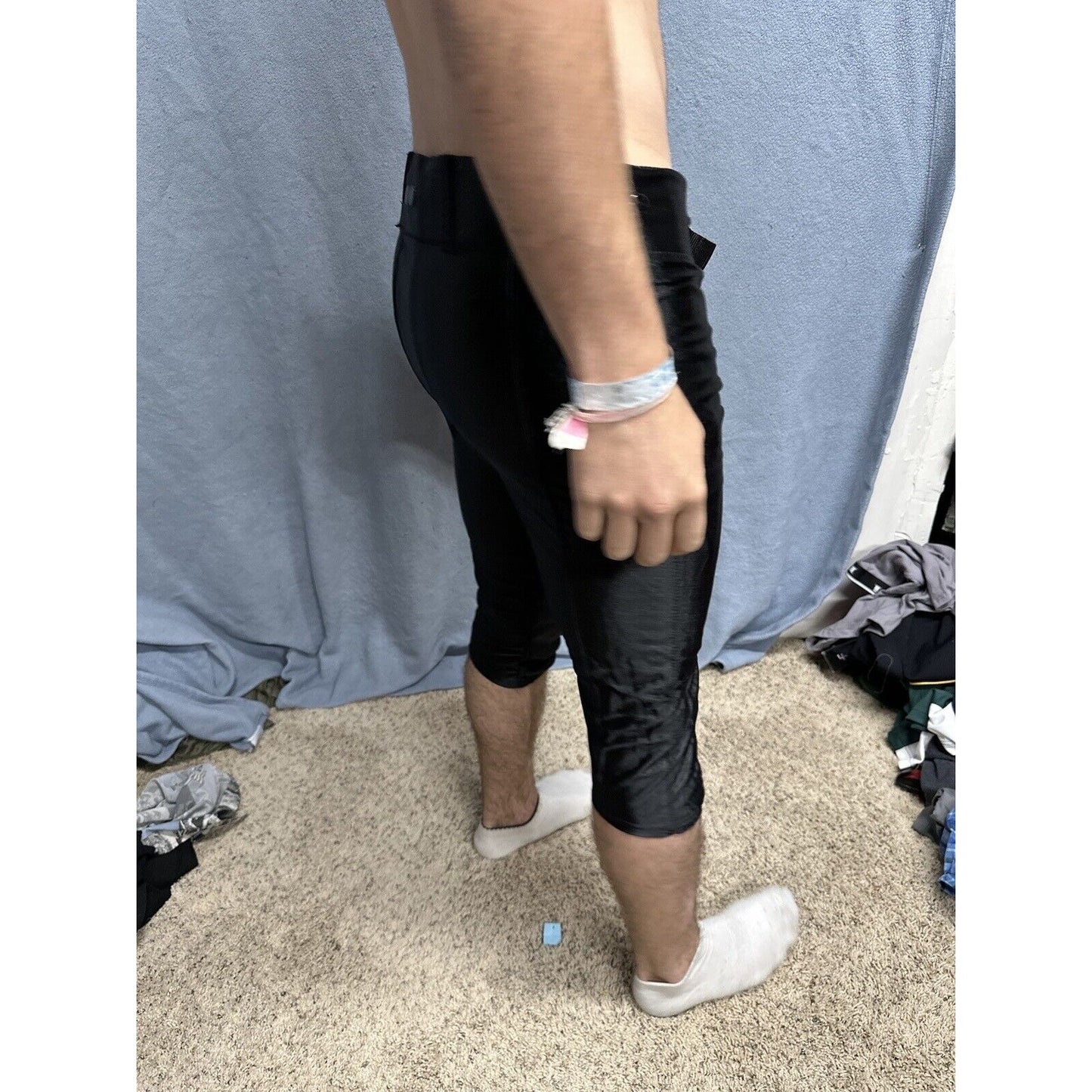 Men’s Black XL 34-36 Polyester Football Pants