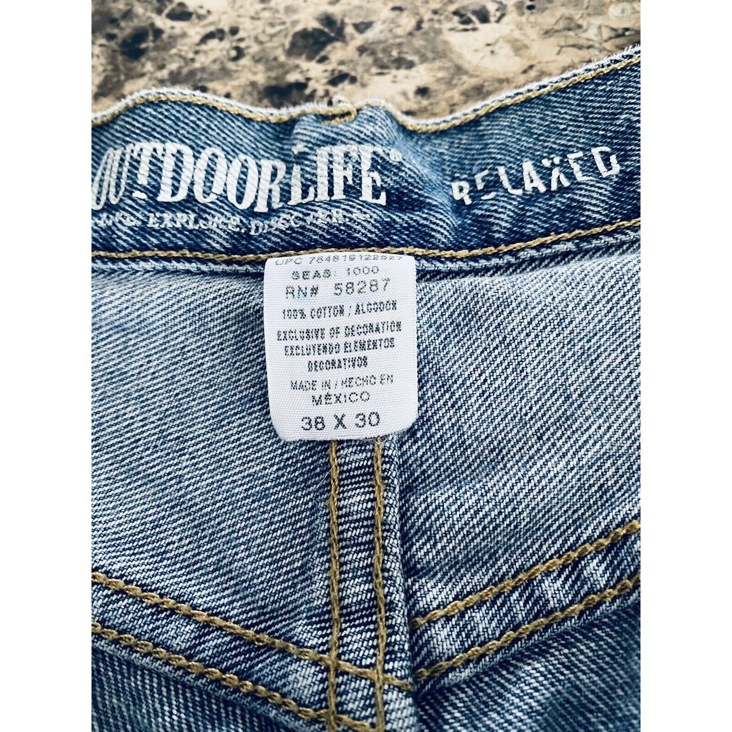 Outdoor Life Relaxed Men’s Blue Denim Jeans 38X30