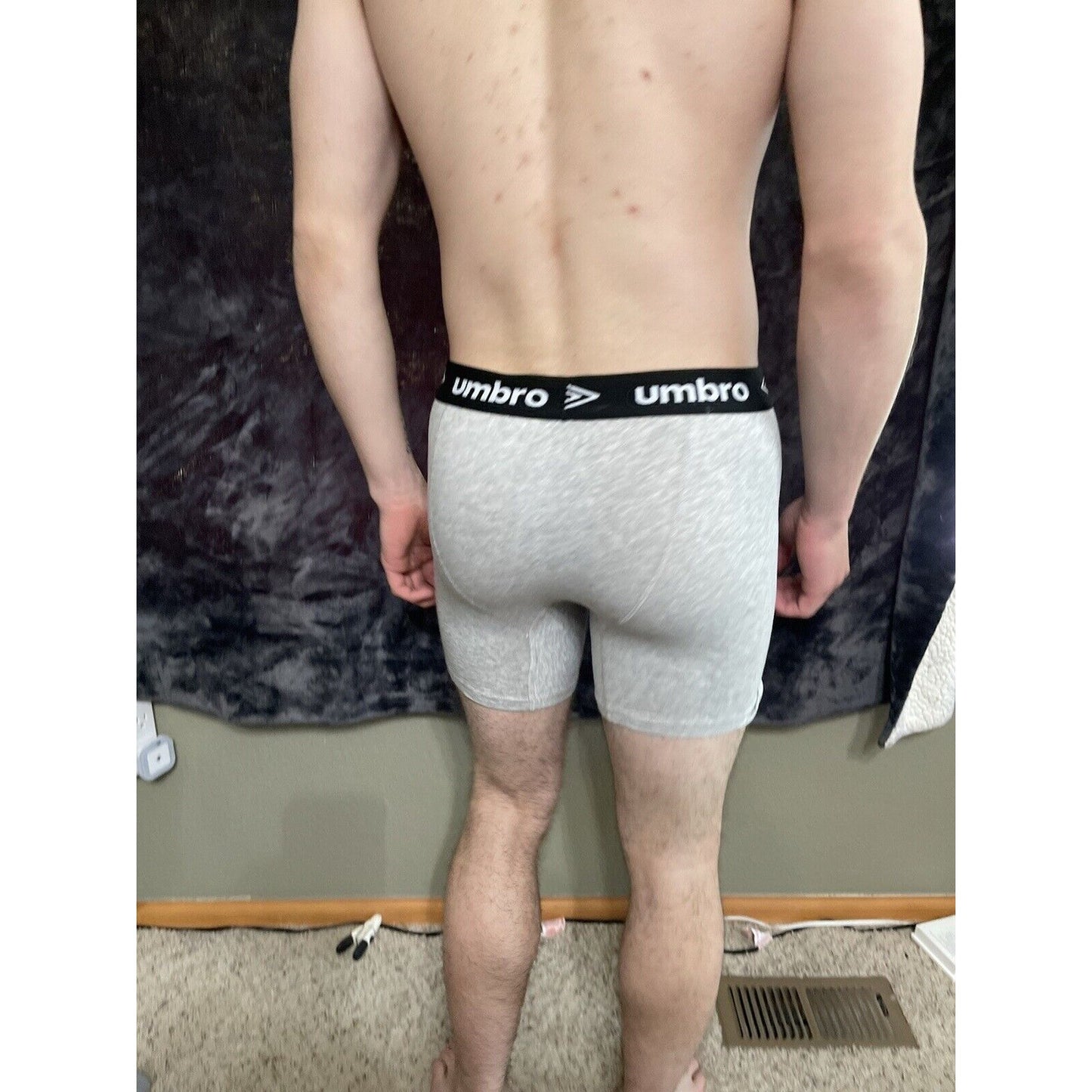 Men’s Large Umbro Gray Boxer Briefs New
