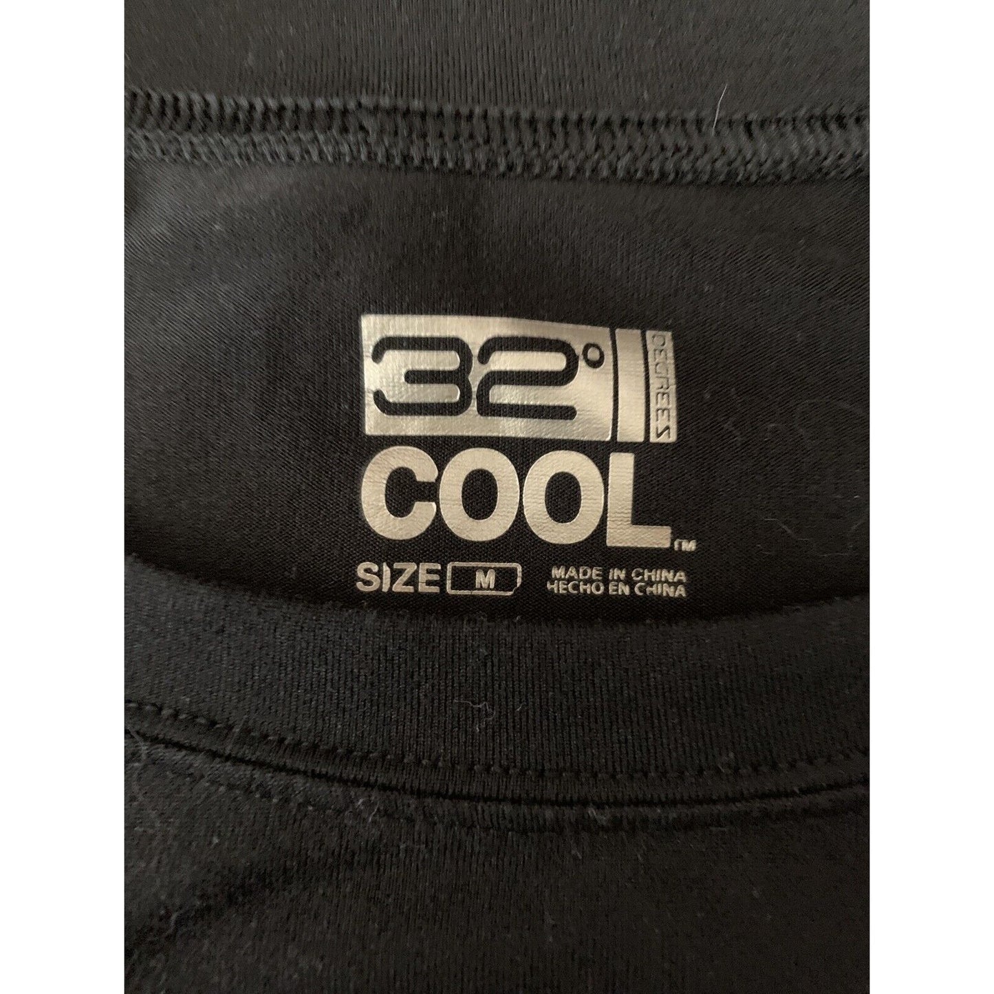 32 Degrees Cool Men Athletic T Shirt Tee Ss Crew-Neck Top Black M