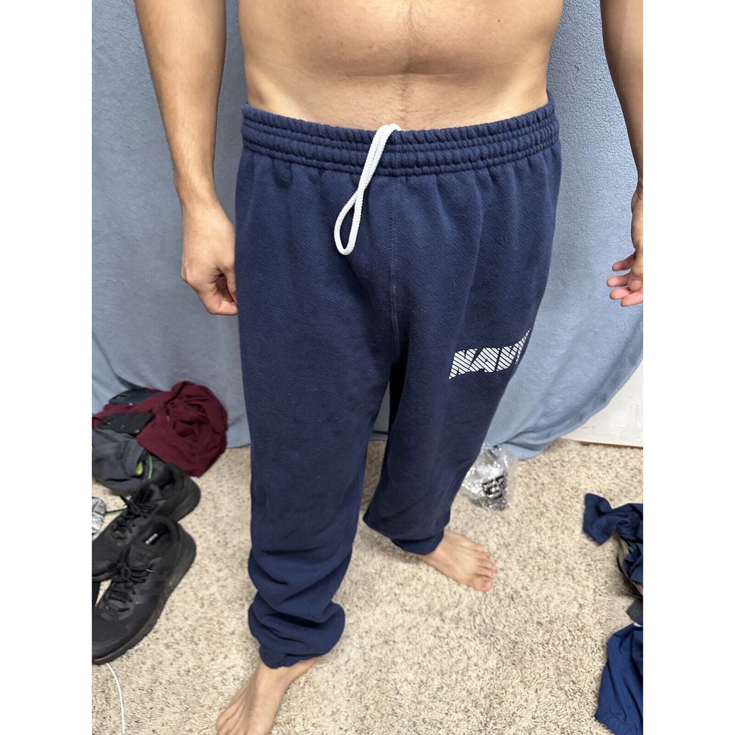 Men’s Navy Blue Medium Authentic US Navy Uniform Pt Sweat Pants
