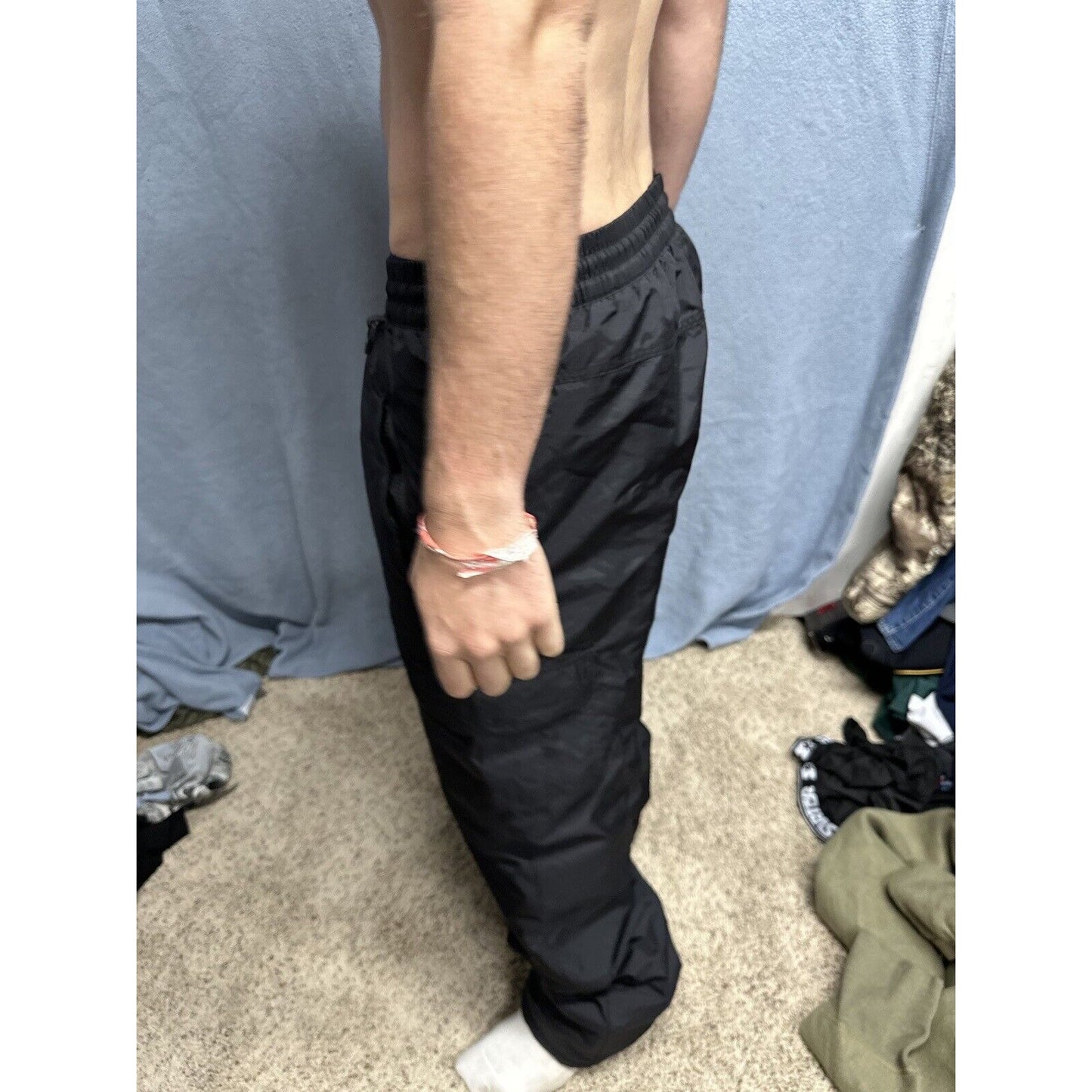Men’s Black Sports Essentials Large Nylon Snow Pants