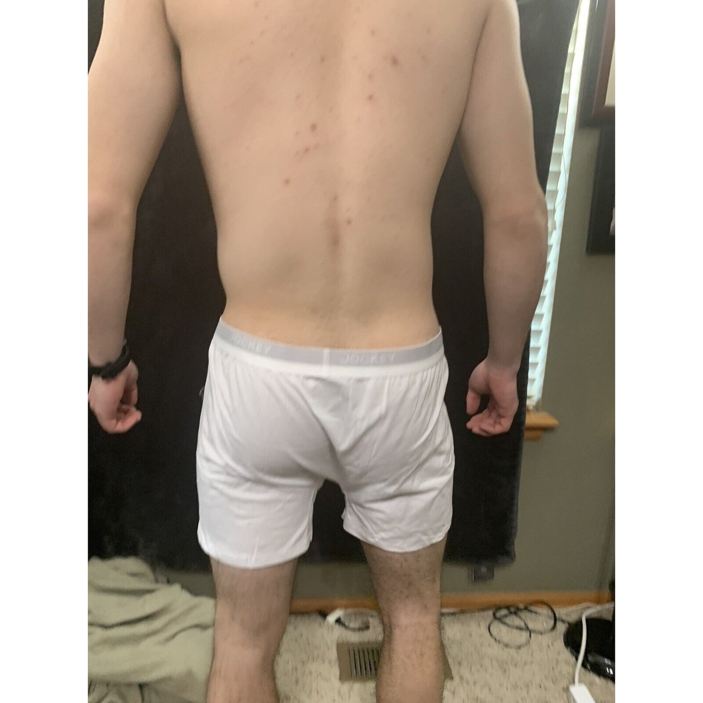 Men’s Jockey White Ultimate Breathe Boxer Brief XL