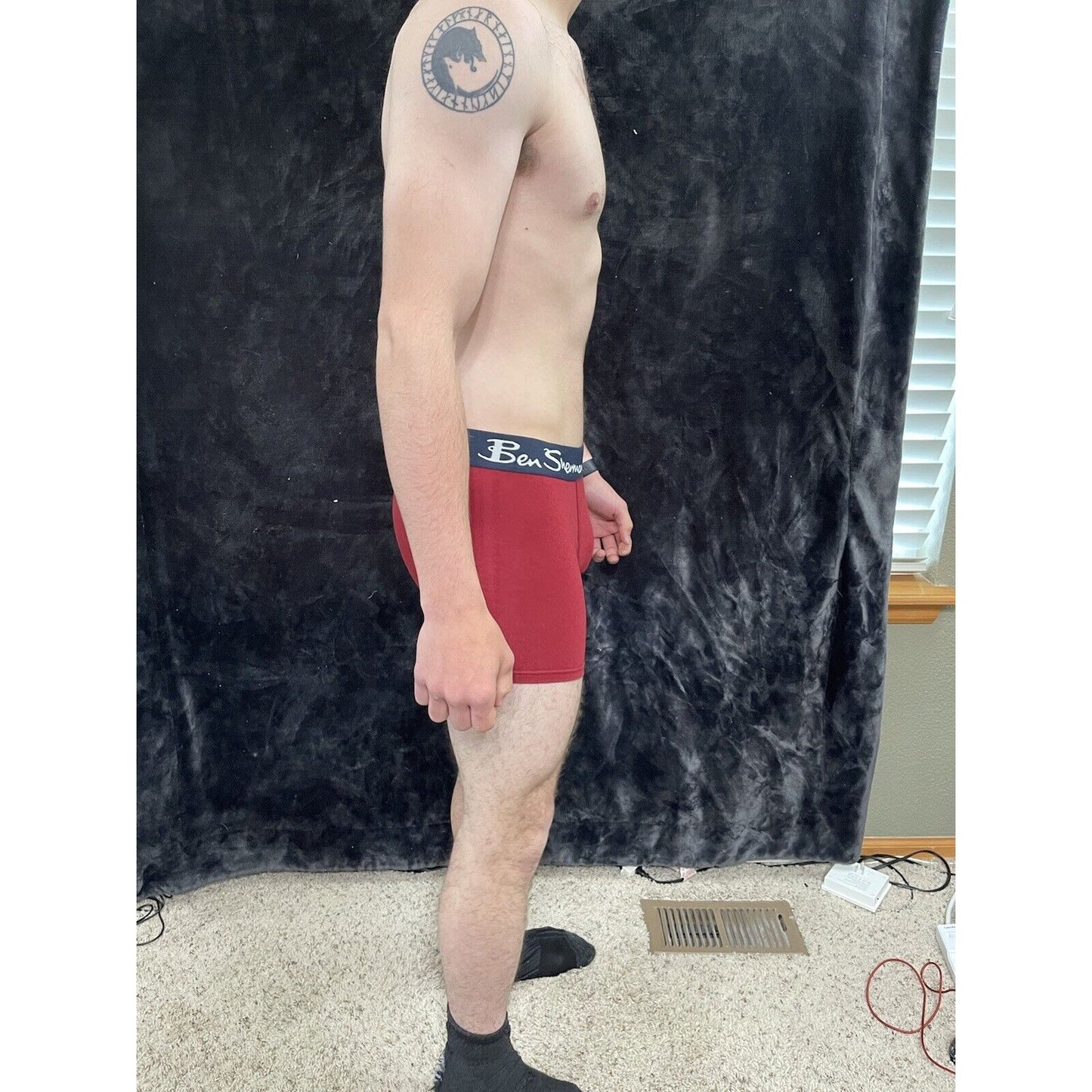Men’s Ben Sherman Dark Red Boxer Briefs Large