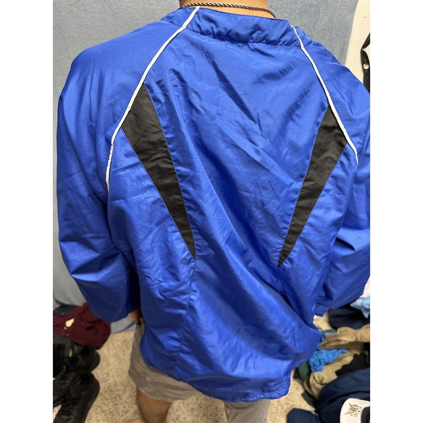 Men’s Blue Holloway Large Air Force Academy Windbreaker Jacket 1/4 Zip Pullover