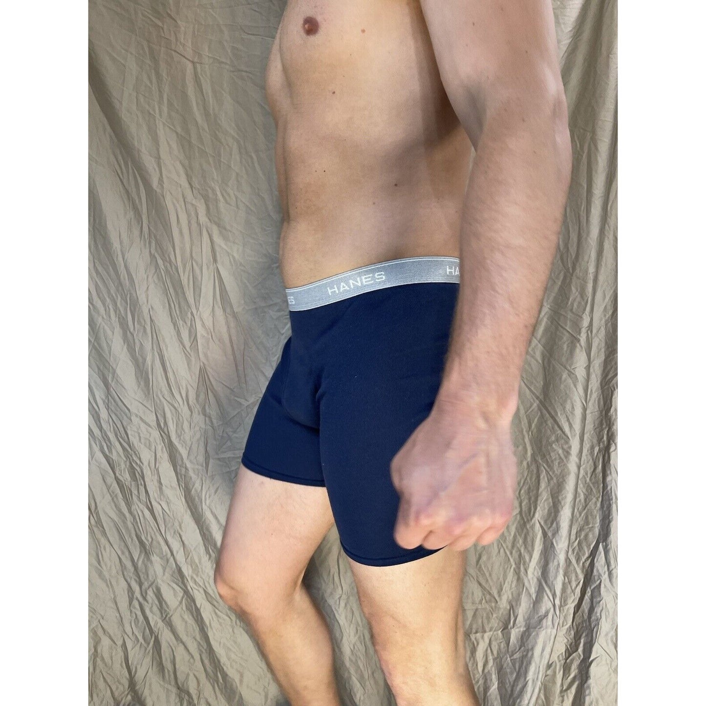men's Large hanes Dark blue boxer brief Comfort Flex
