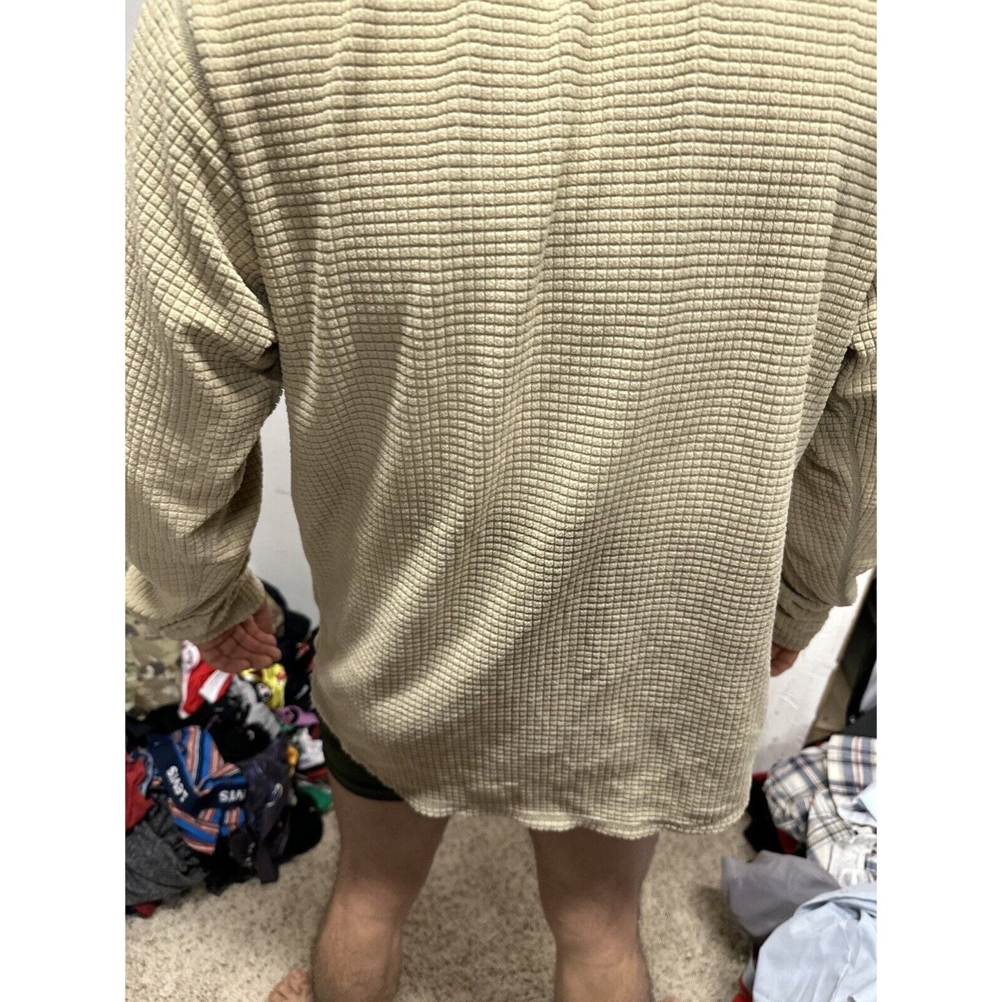 Men’s Tan Half Zip Polartec Official Gen III Army Issue Long Sleeve Pullover