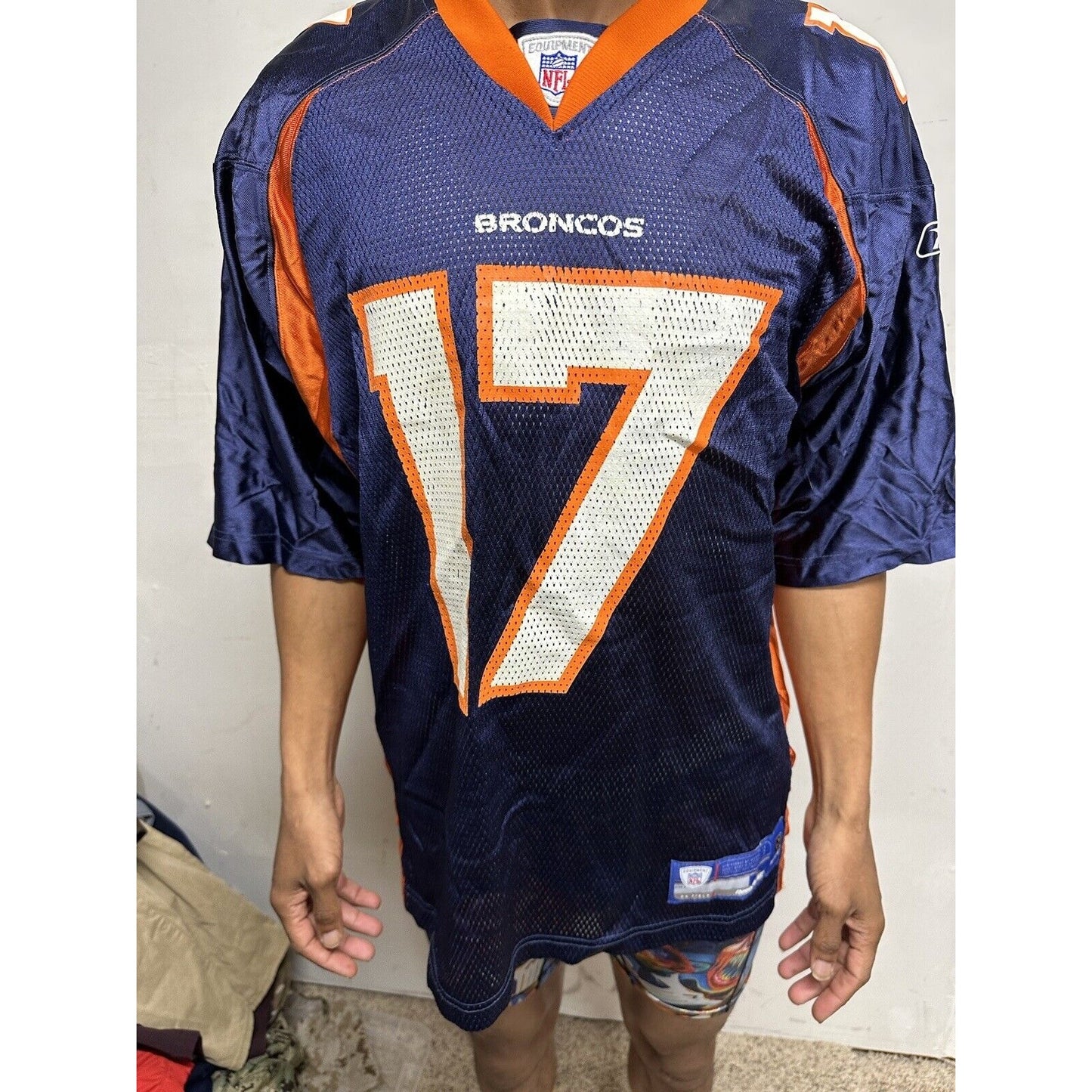 Men’s NFL Equipment Large Reebok Denver Broncos Football Jersey 17 Watts