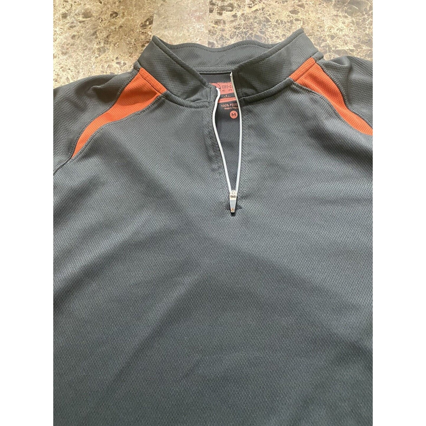 GH BASS EARTH Men’s Medium Gray Polyester Athletic Fleece w/ Terra Dry Tech