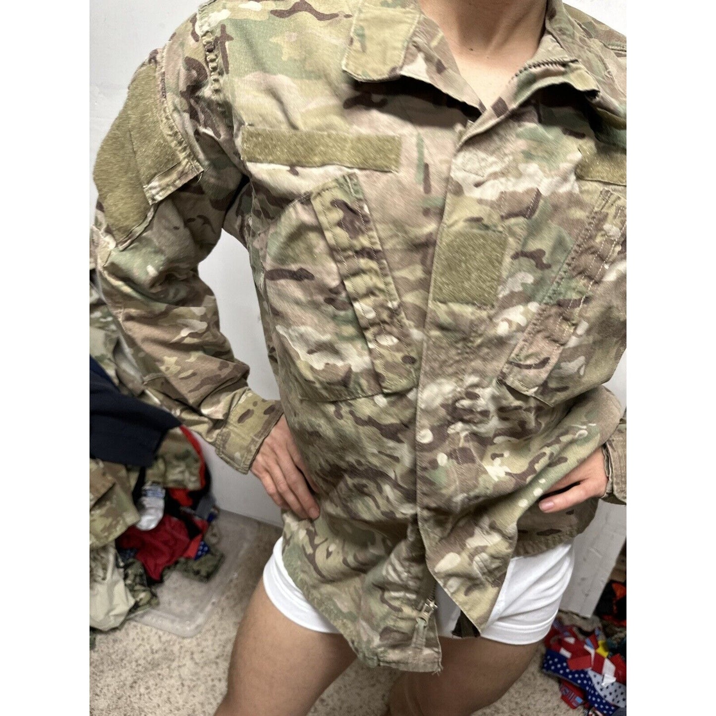 Men’s Medium Regular Ocp Flame Resistant Army Combat Uniform Top Blouse USAF