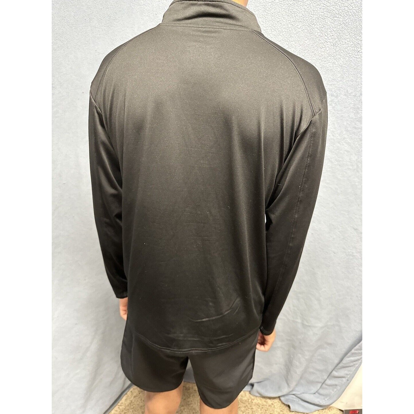 Men’s Black BSN Sports Large Quarter Zip Pullover Vista Ridge High School Soccer