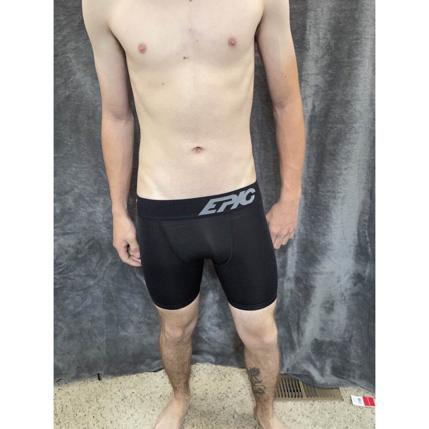 youth boys large black epic stretch 16% spandex compression shorts athletic
