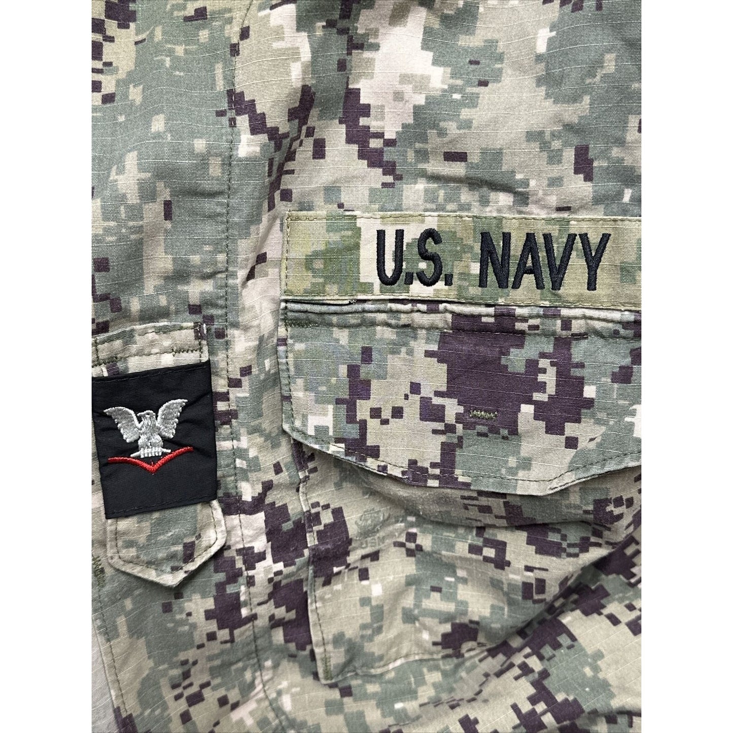 Men’s US Navy Medium XX-Short Camo Top Uniform Blouse