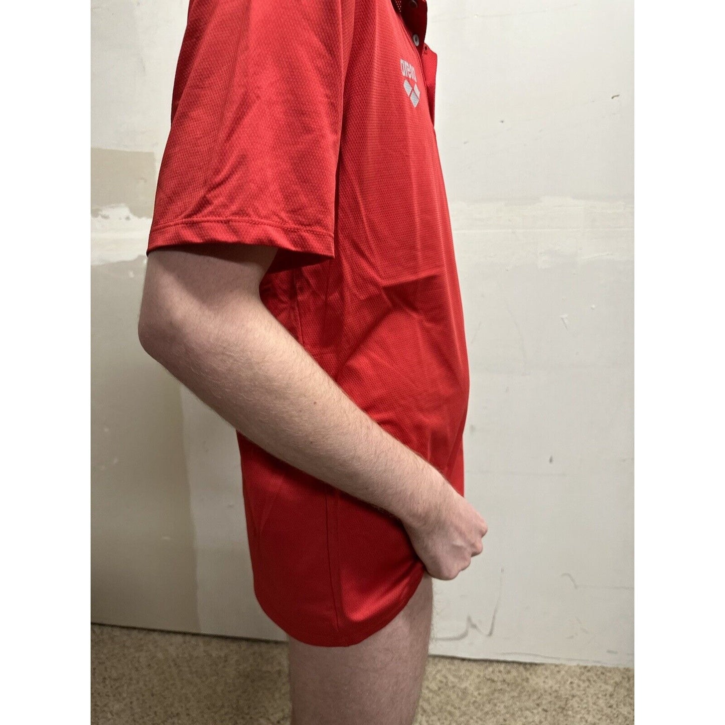 men’s red polo shirt arena usa swimming Size Large