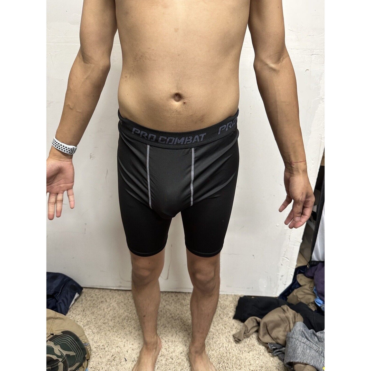 Men’s Pro Combat Medium Black Compression Shorts