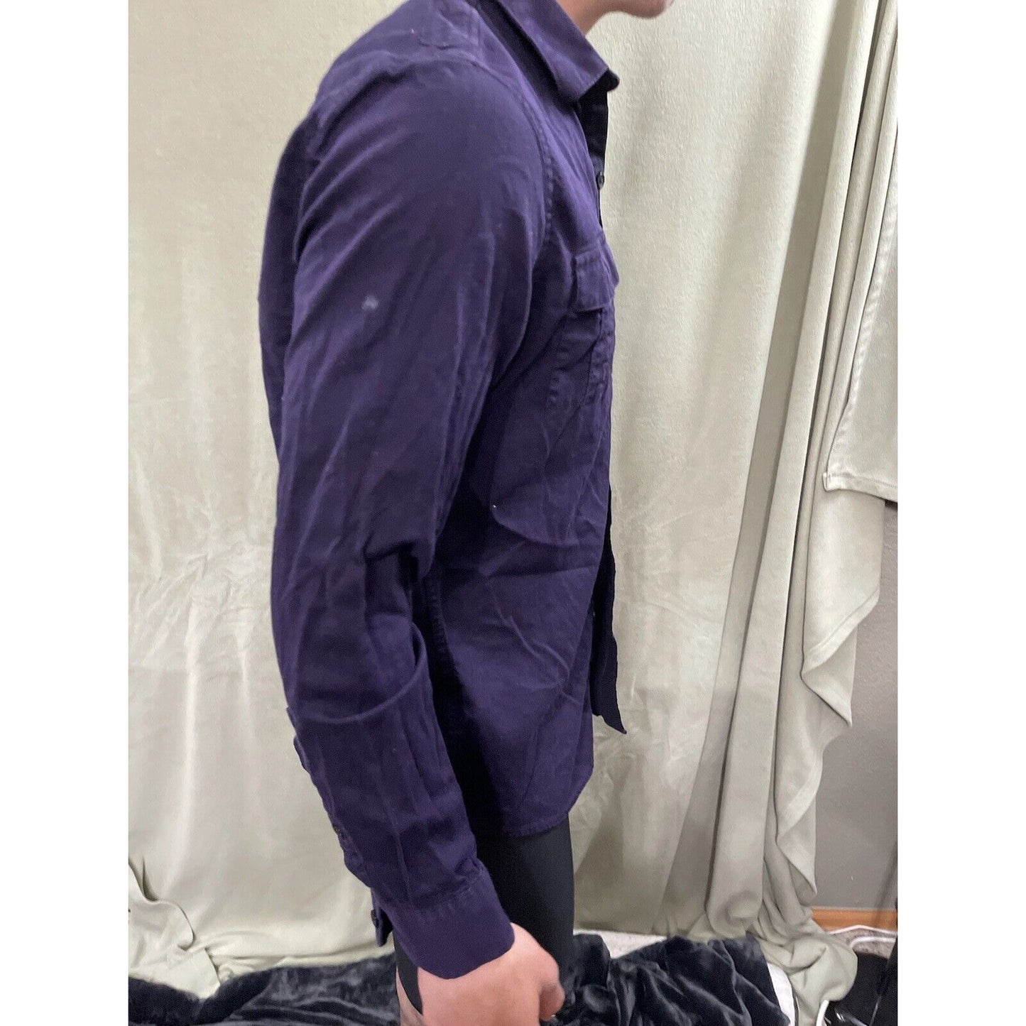 Men’s Marc Anthony Stretch Slim Fit Medium Plum Long Sleeve