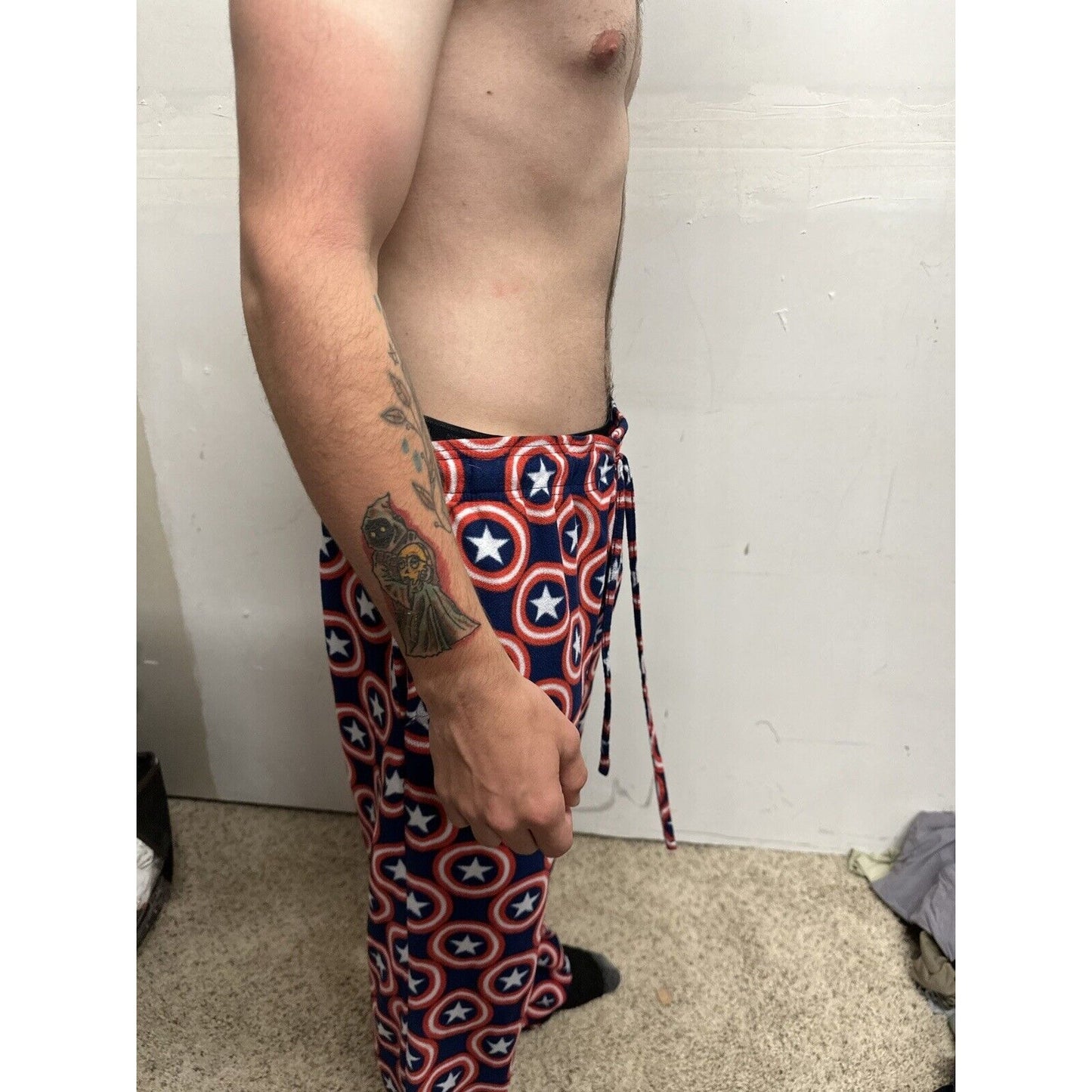 Men’s Marvel Captain America xL Flannel Lounge Wear Pajama Pants