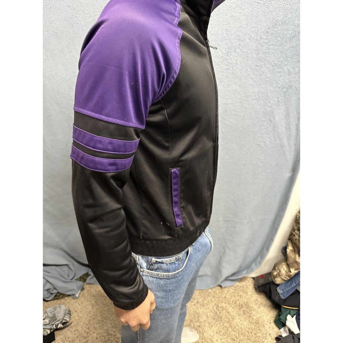 Men’s Carl Banks MLB Genuine Merchandise Purple Black Colorado Rockies M Jacket