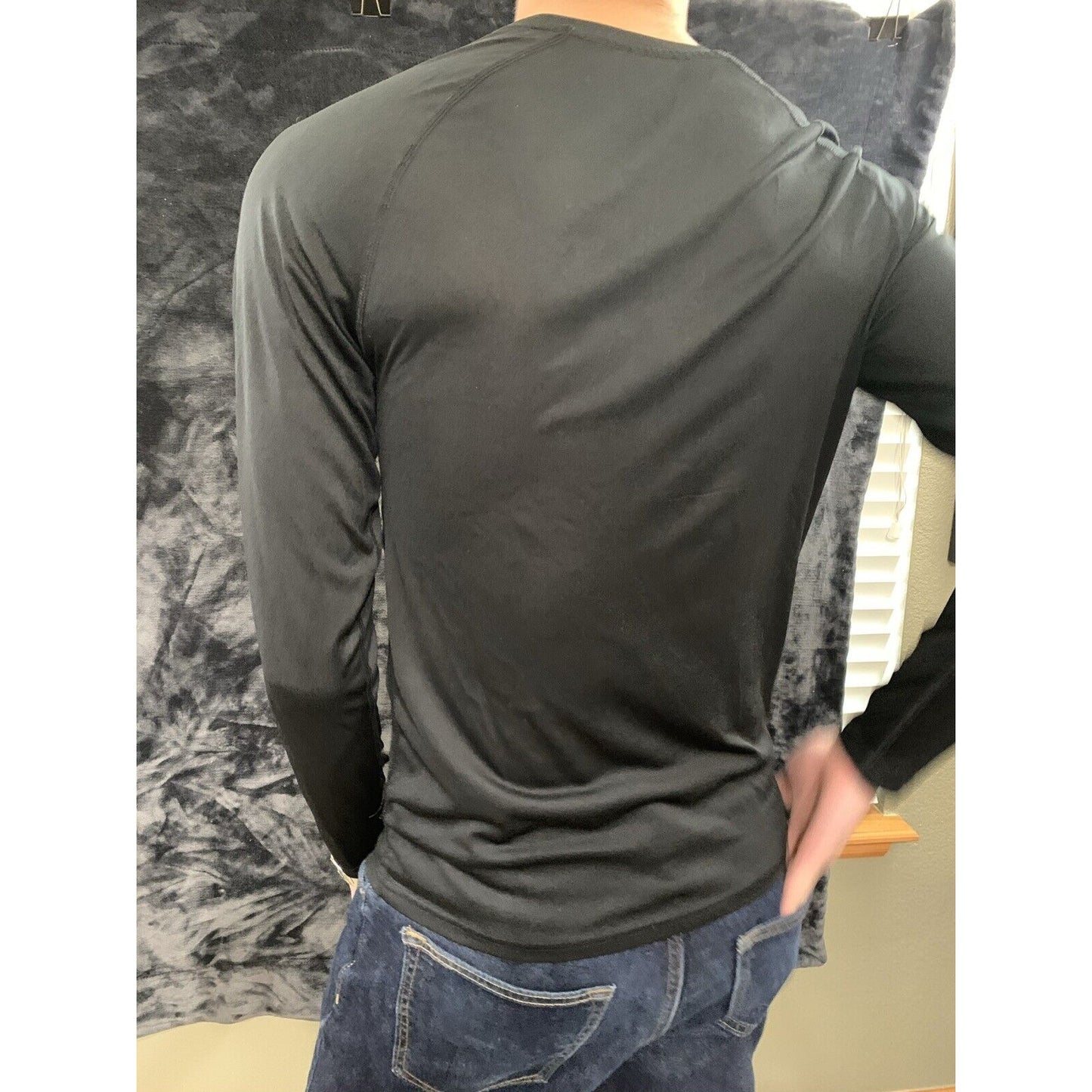 Champion Black Men’s Small Polyester Long Sleeves Shirt