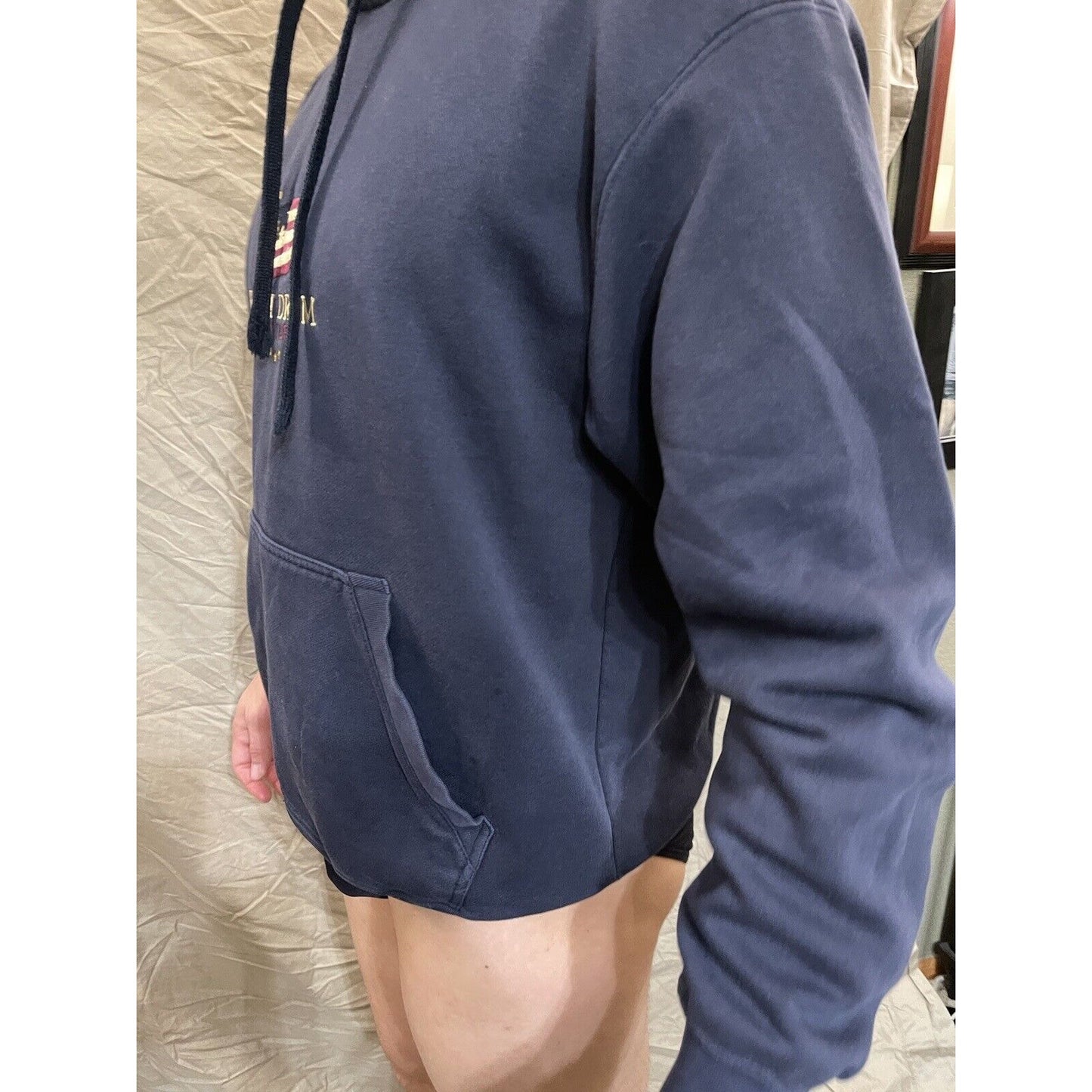 Men's Big Cotton Pullover Fort Drum New York Blue sweatshirt Size XL
