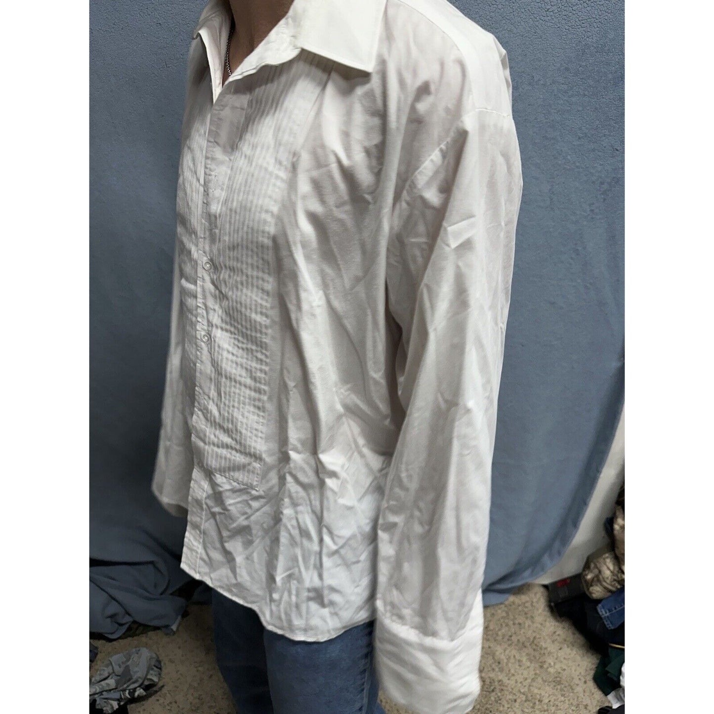 Air Force White Mess Dress Aetna Shirt 17 / 35 Long Sleeve Uniform