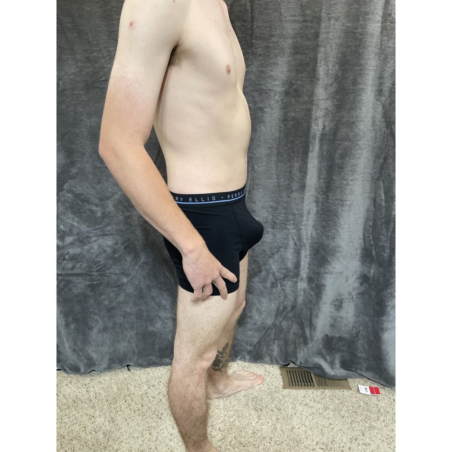 men's black perry ellis portfolio boxer brief Medium