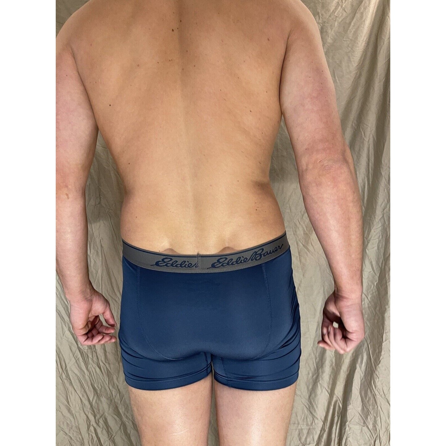 men's eddie bauer medium compression shorts 8% spandex Dark Blue