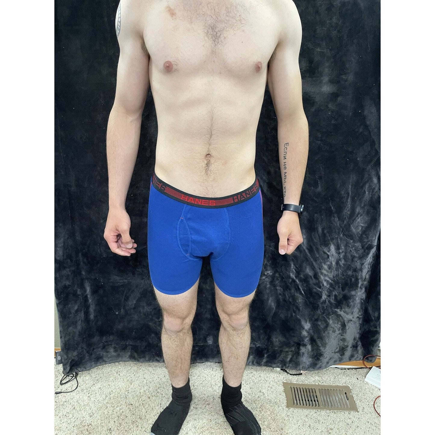 Men’s Royal Blue Hanes Small Boxer Briefs