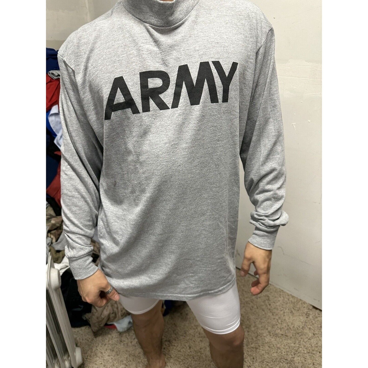 Men’s Long Sleeve Army Soffe Dri Release XL Pt Uniform Shirt Long Sleeves