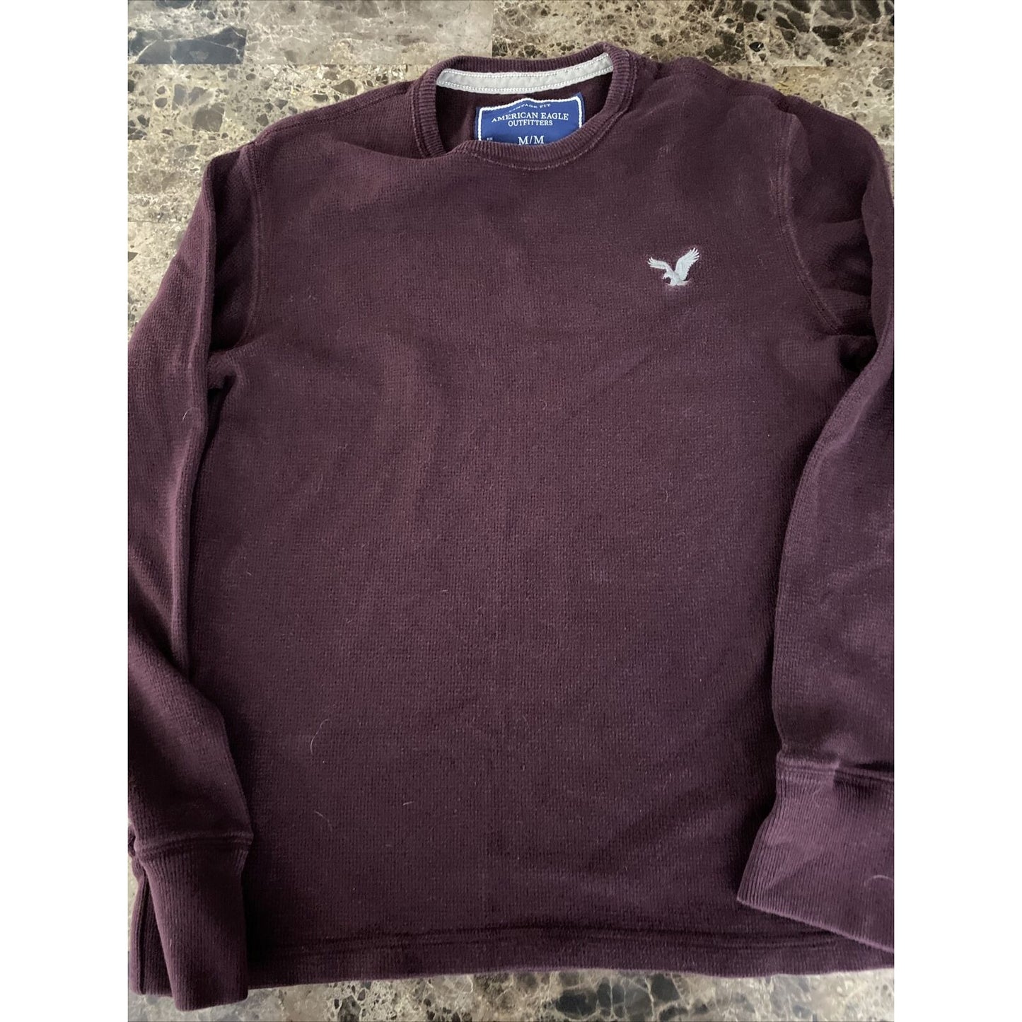 American Eagle Outfitters Men’s Medium Plum Vintage Fit Cotton Pullover Sweater