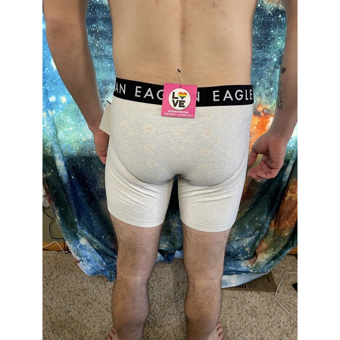 men's american eagle white compression shorts large New And Unworn