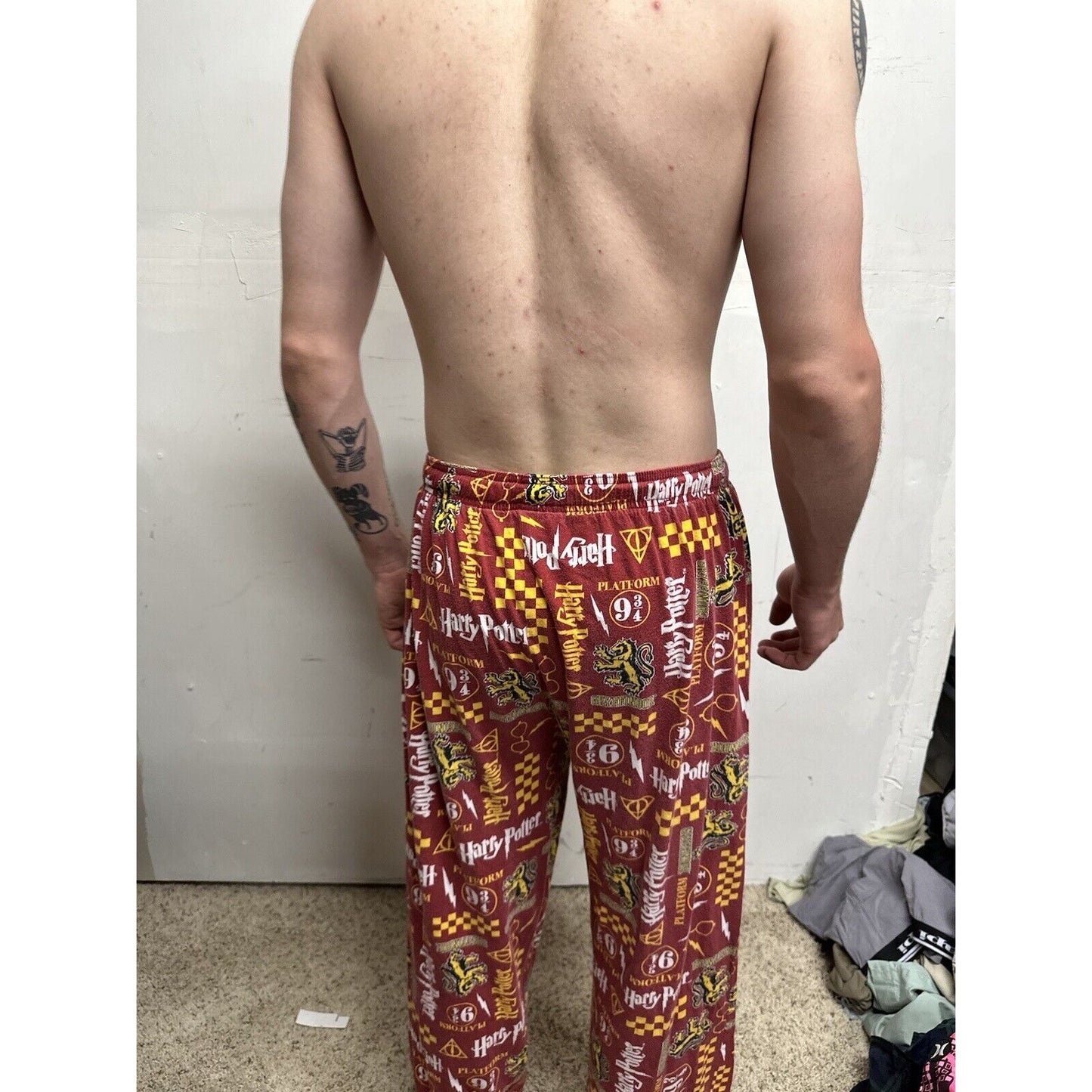 MENS XL Harry Potter Hogwarts Gryffindor Sleep Lounge Pajama Pants Platform