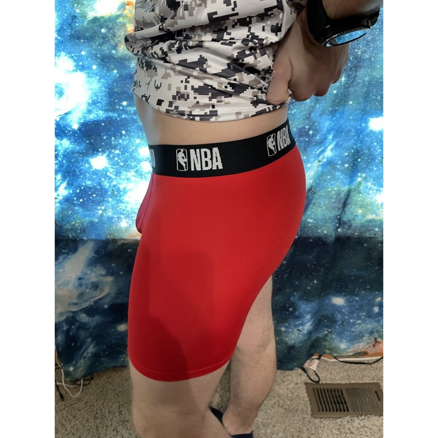 Men's NBA Small Red Compression Shorts