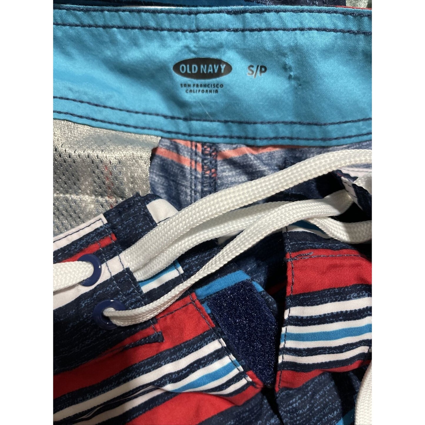 Men’s Small Old Navy Swim Trunks Striped Patriotic