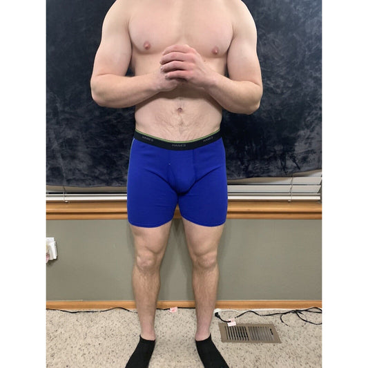 Men’s Hanes Comfort Flex Royal Blue Black Band Boxer Briefs