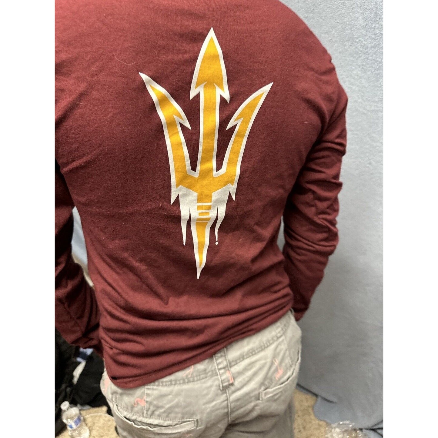 Men’s Maroon Champion Small Arizona Sun Devils Long Sleeve Shirt