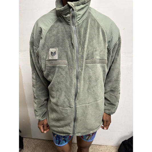 Men’s Sage Green Civil Air Patrol Large Regular USAF Uniform Cold Weather Fleece