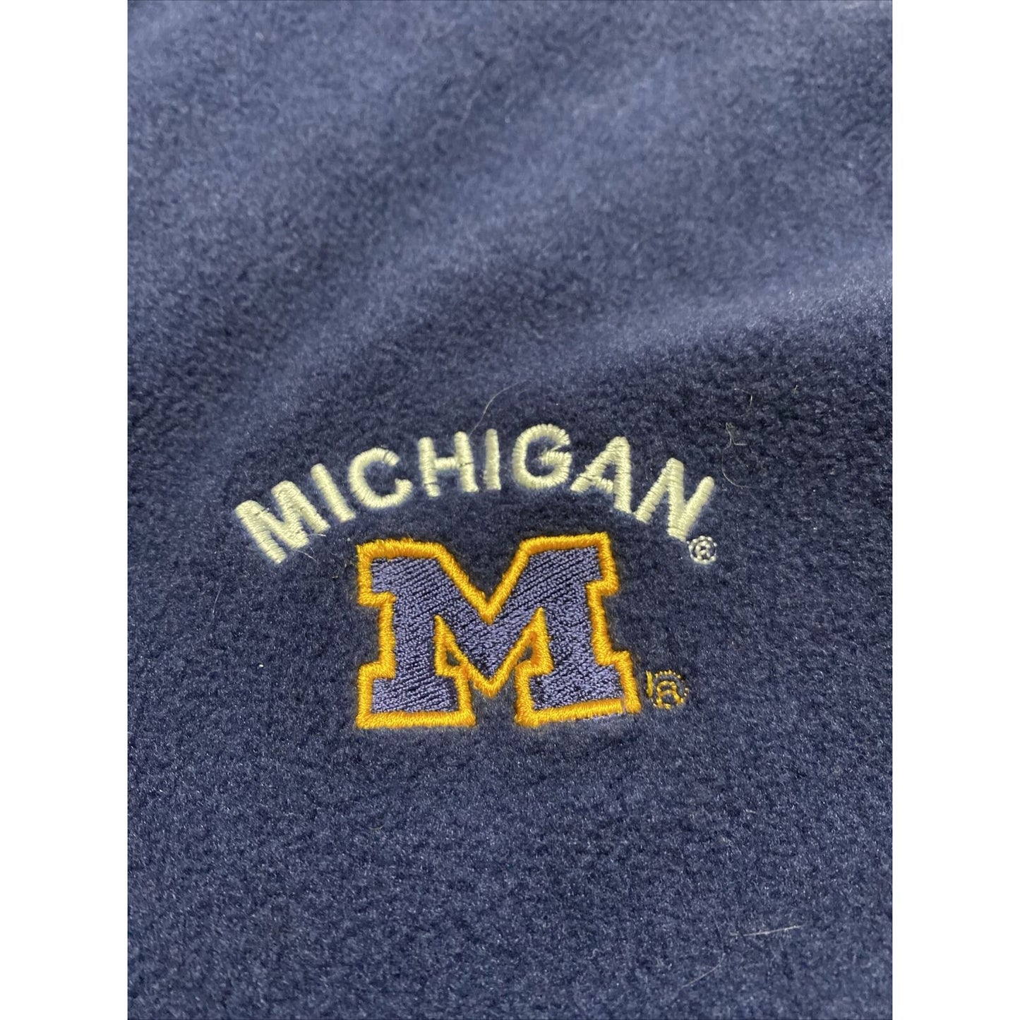 Michigan State Team Starter Yellow Blue Mens XL Polyester Fleece Full-zip NWT