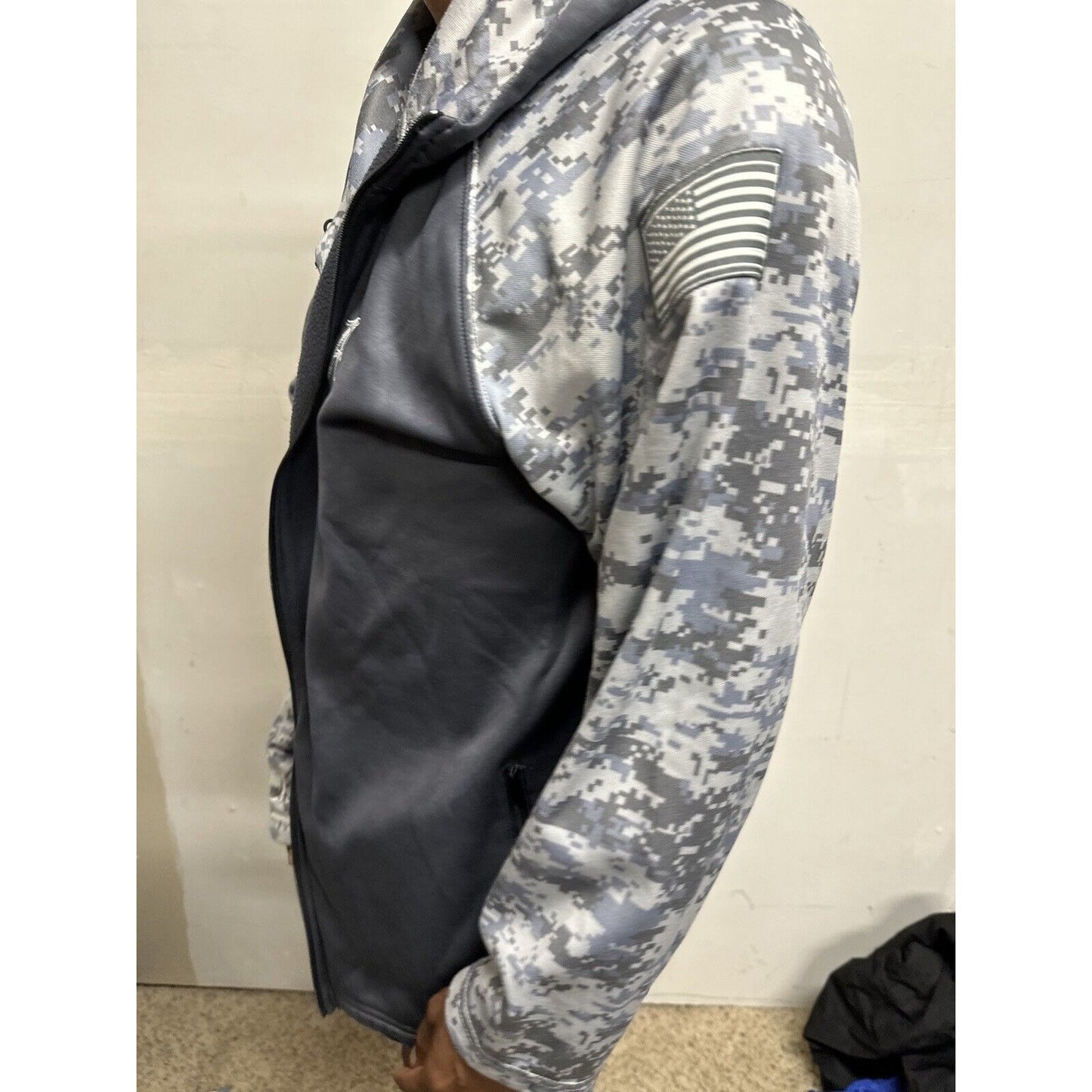 Men’s Colosseum 3XL Gray Camo Alabama Roll Tide Full Zip Hoodie Jacket