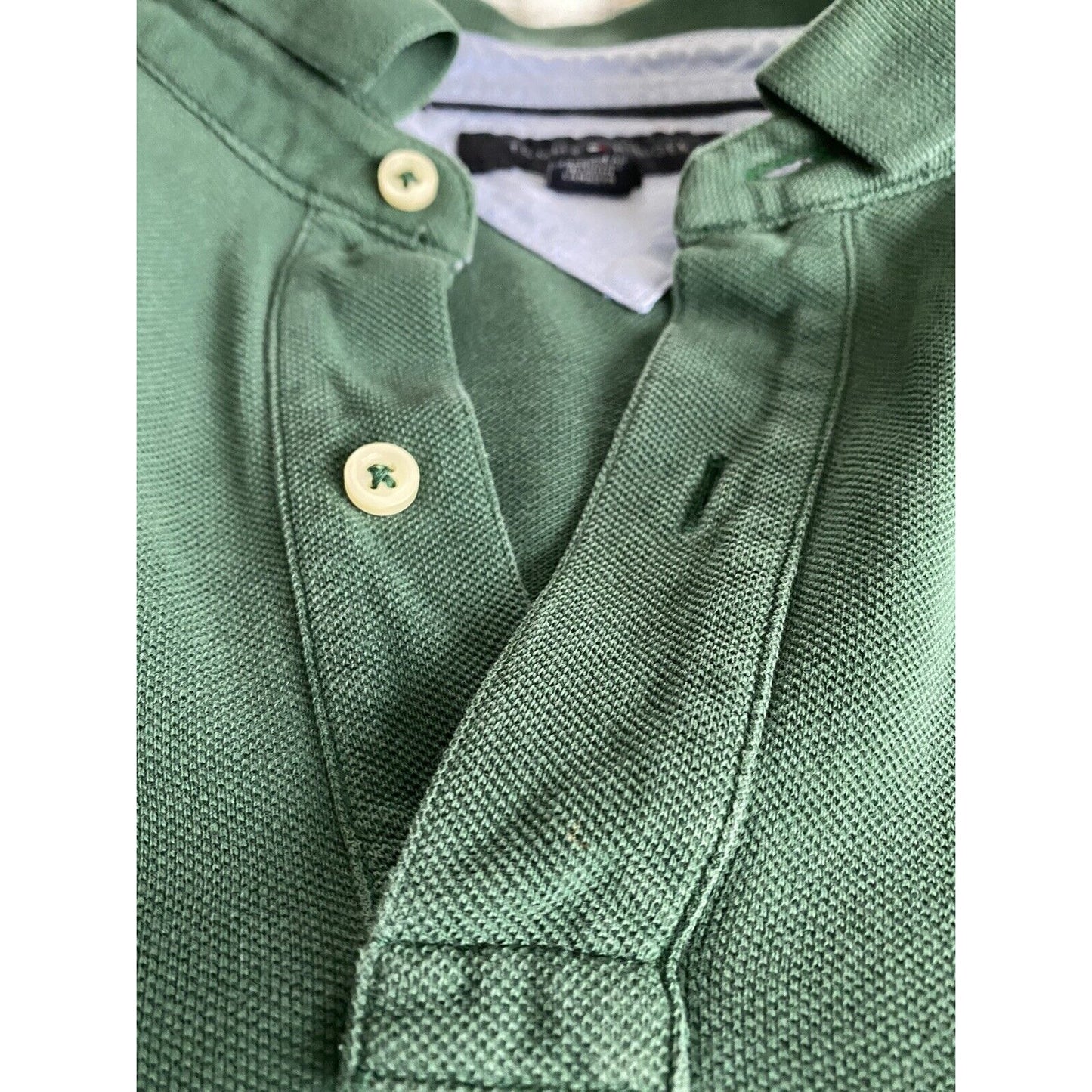 Tommy Hilfiger Green Men’s Large Cotton Polo Shirt