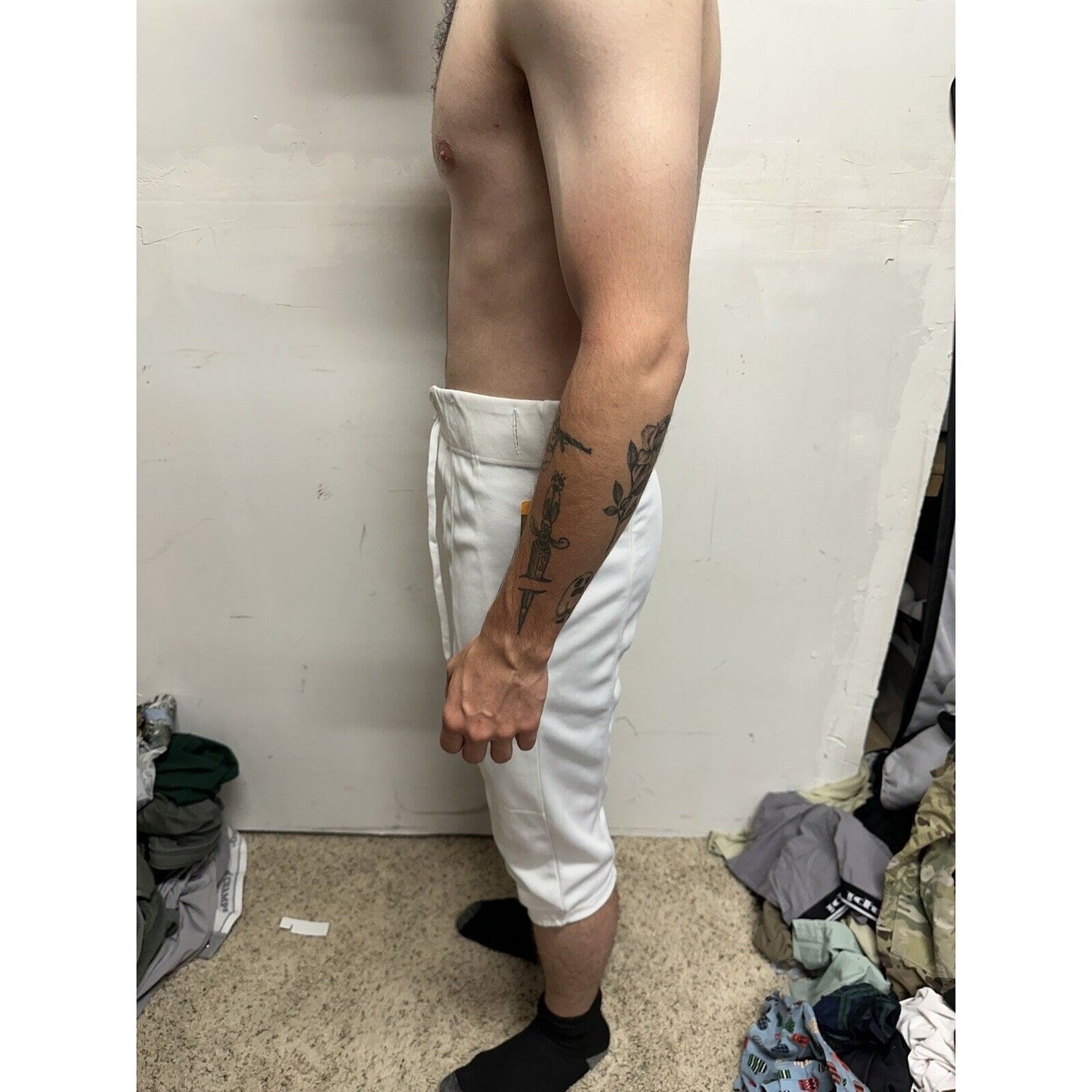 Men’s White Wilson Football Pants Large