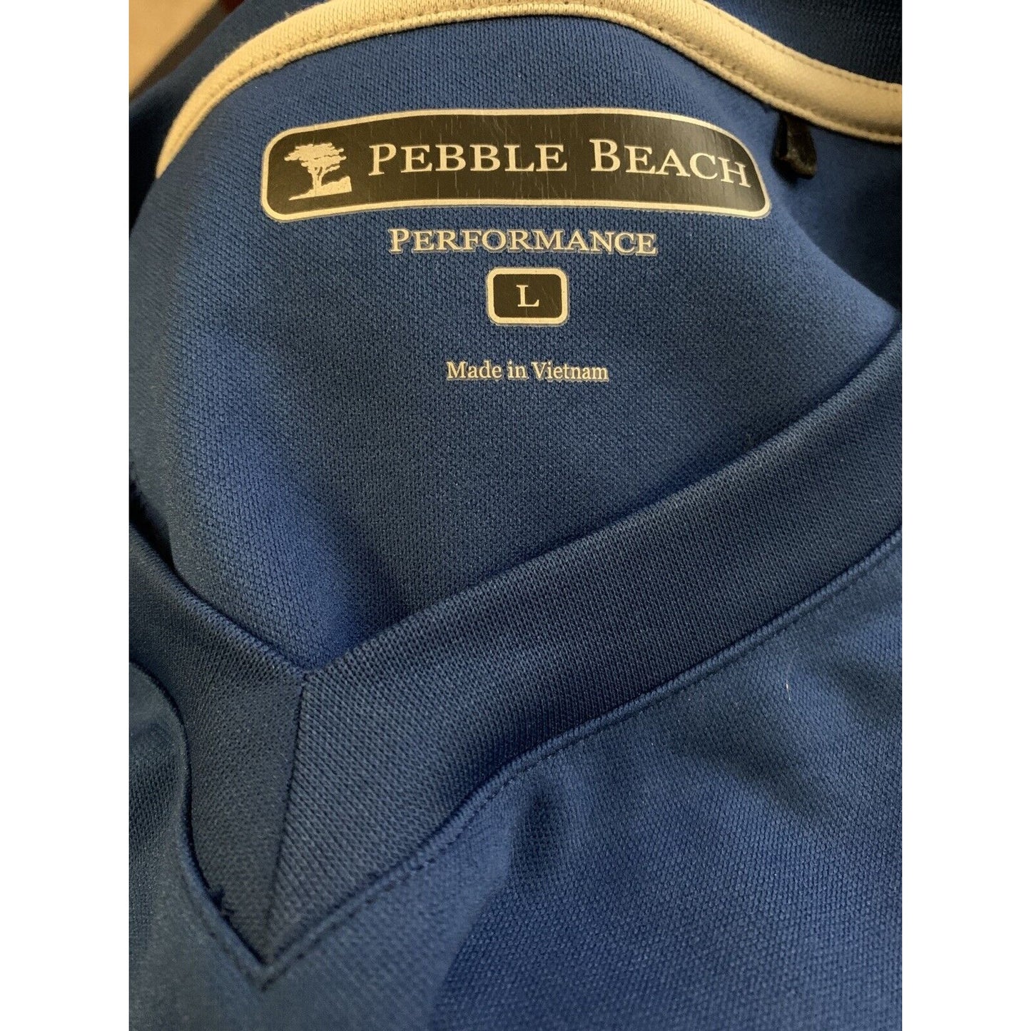 Men’s Pebble Beach Performance Muscle Sleeveless Large Blue Shirt