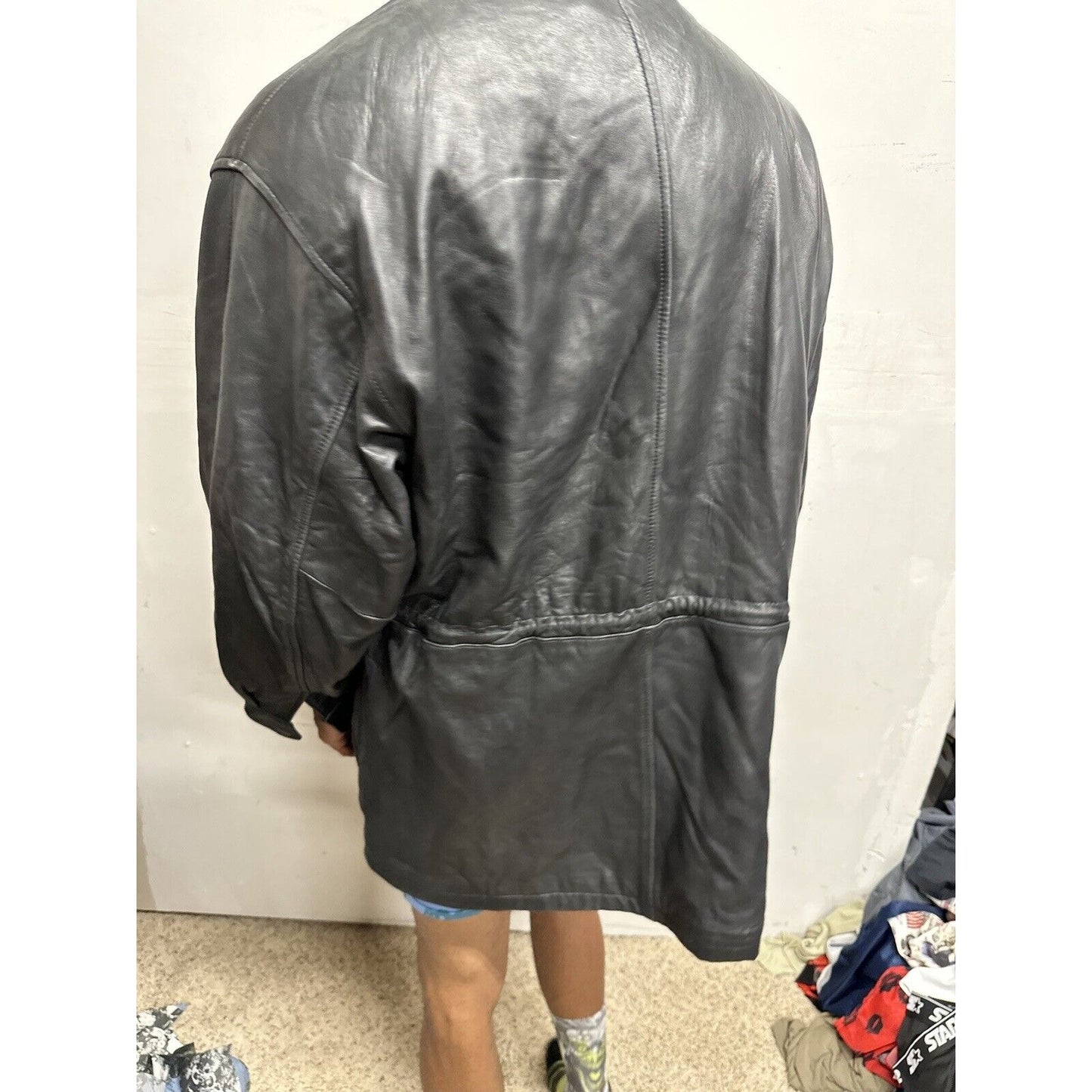Men’s Large Black Bachrach Genuine Leather Jacket