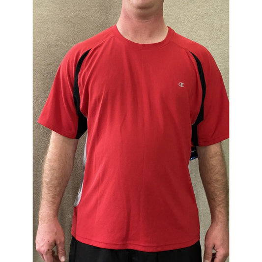 NWT! Champion Double-Dry Elevation Odor Resistant Red Men’s Large Polyester Tee